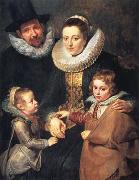Peter Paul Rubens Fan Brueghel the Elder and his Family (mk01) oil on canvas